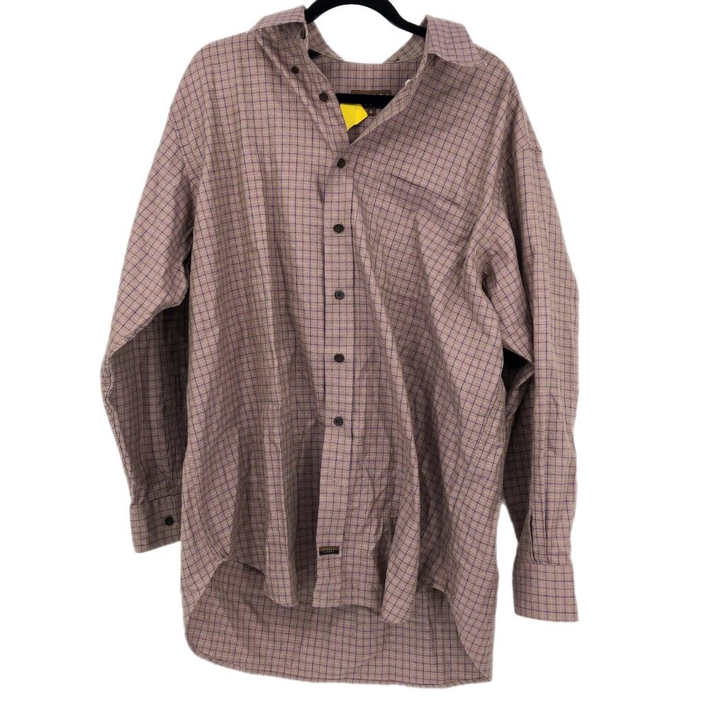 Talbots Purple Plaid Button-up Shirt | Made in Turkey